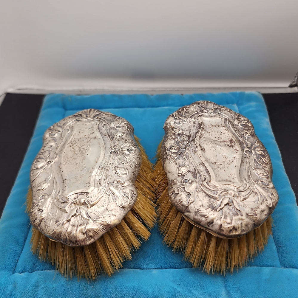 Art Nouveau Victorian STERLING Grooming Brushes